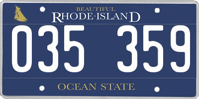 RI license plate 035359