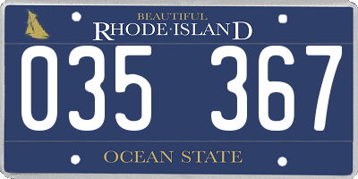 RI license plate 035367