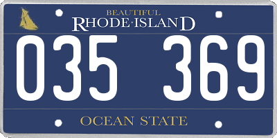 RI license plate 035369