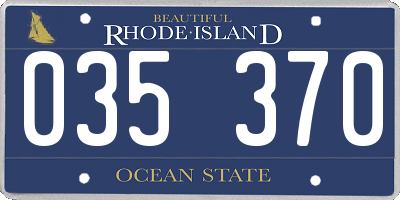 RI license plate 035370