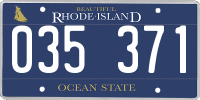 RI license plate 035371