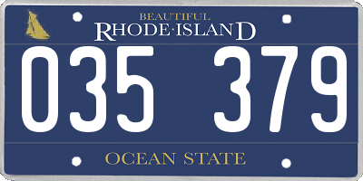 RI license plate 035379