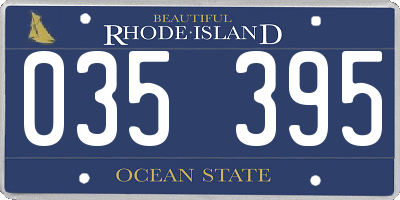 RI license plate 035395