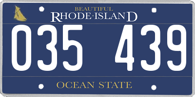 RI license plate 035439