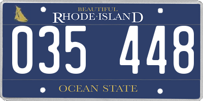 RI license plate 035448