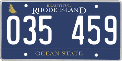 RI license plate 035459