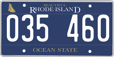 RI license plate 035460