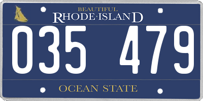 RI license plate 035479