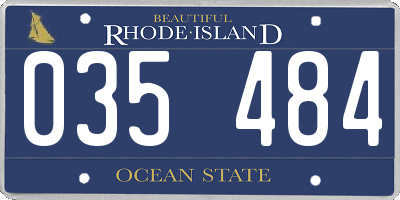 RI license plate 035484