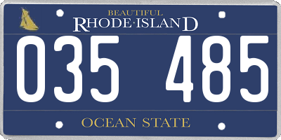 RI license plate 035485