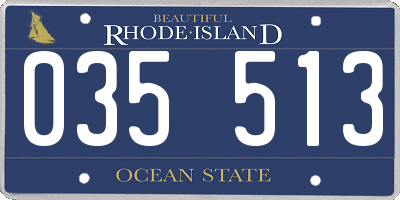 RI license plate 035513