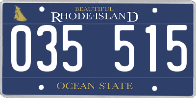 RI license plate 035515