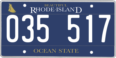 RI license plate 035517