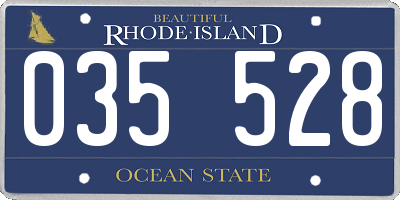 RI license plate 035528