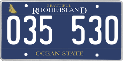 RI license plate 035530