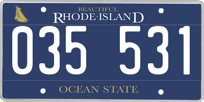 RI license plate 035531