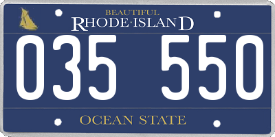 RI license plate 035550