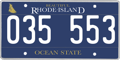 RI license plate 035553