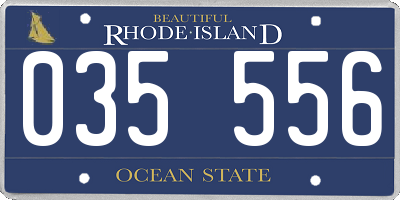 RI license plate 035556