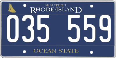 RI license plate 035559