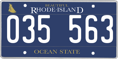RI license plate 035563