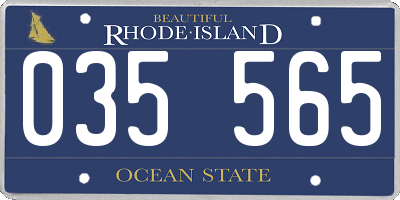 RI license plate 035565