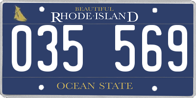 RI license plate 035569