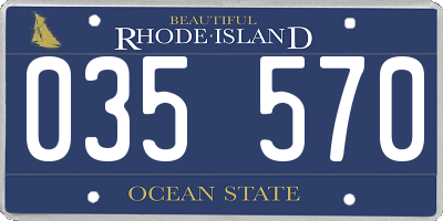 RI license plate 035570