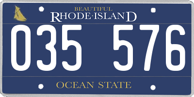 RI license plate 035576
