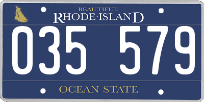 RI license plate 035579
