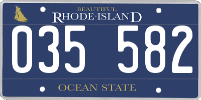 RI license plate 035582