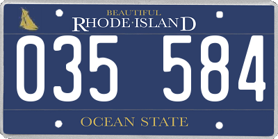 RI license plate 035584