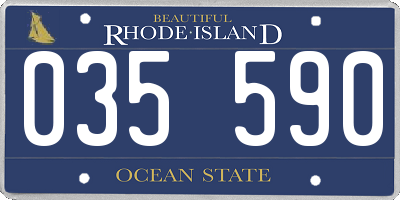 RI license plate 035590