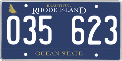 RI license plate 035623