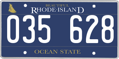 RI license plate 035628