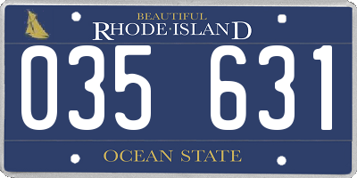RI license plate 035631