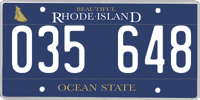 RI license plate 035648