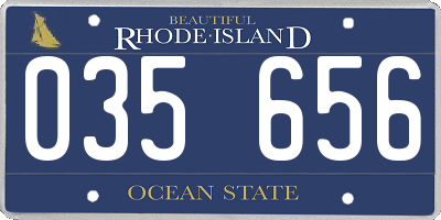 RI license plate 035656