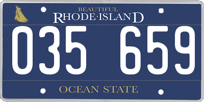RI license plate 035659