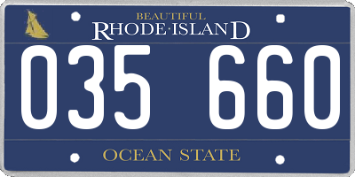 RI license plate 035660
