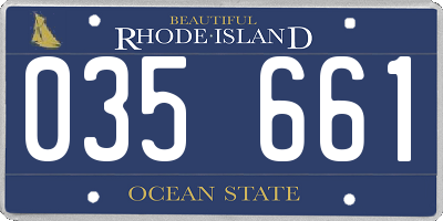 RI license plate 035661