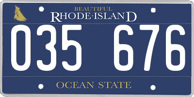 RI license plate 035676