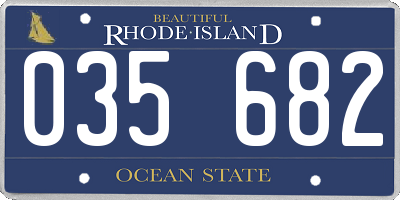 RI license plate 035682