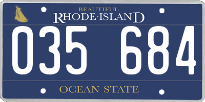 RI license plate 035684