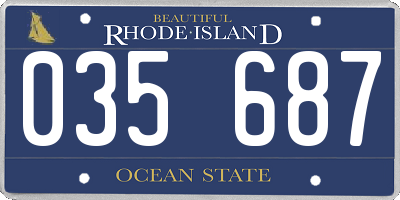 RI license plate 035687