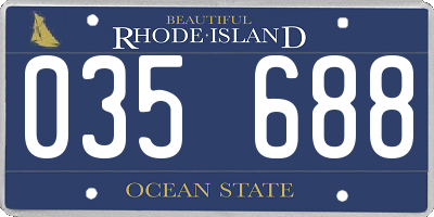 RI license plate 035688