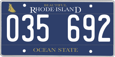RI license plate 035692
