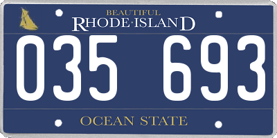 RI license plate 035693