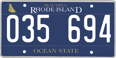 RI license plate 035694