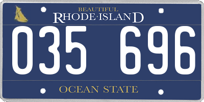 RI license plate 035696